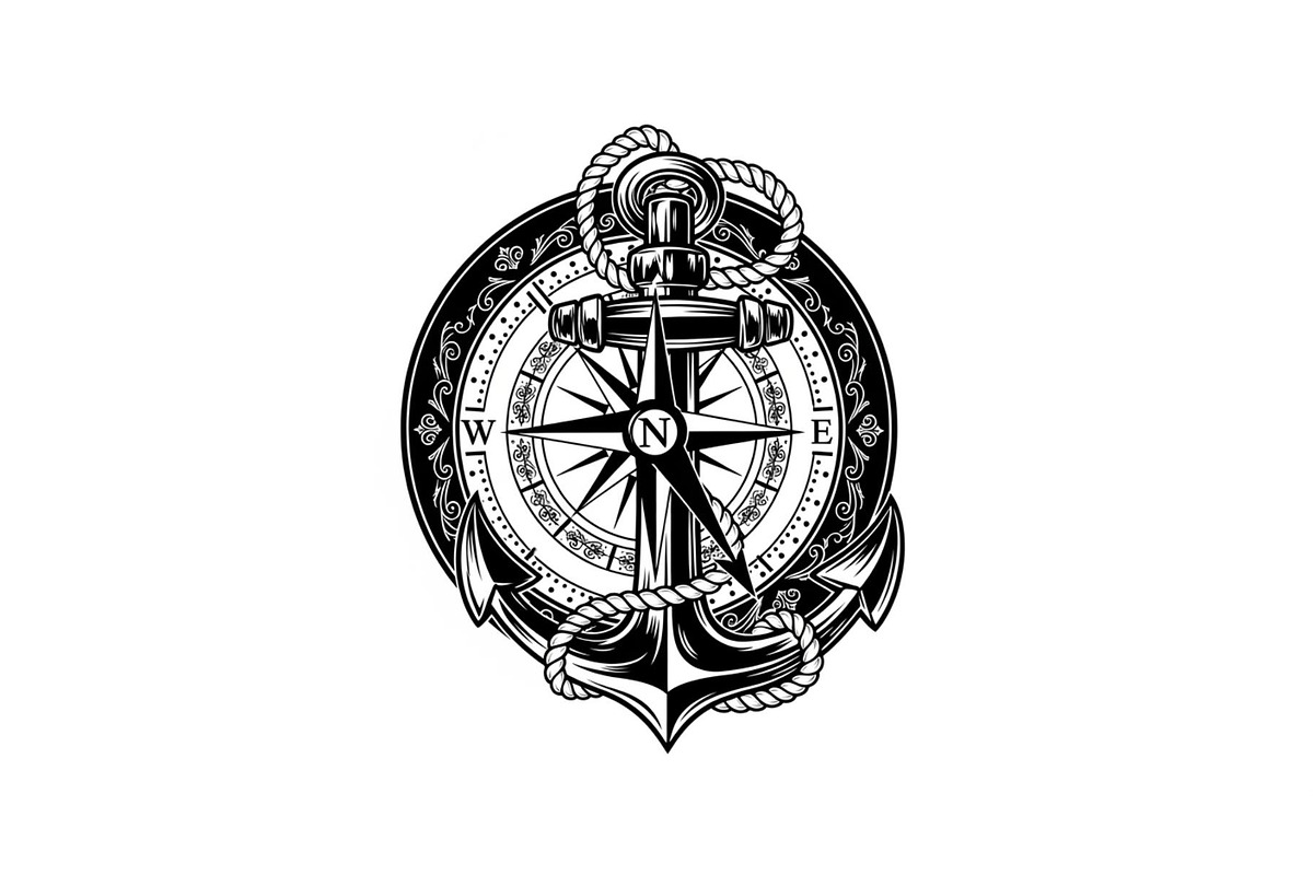 Nautical Anchor Compass Bundle, an Illustration by Creativeshirt (Photo 7 of 31)