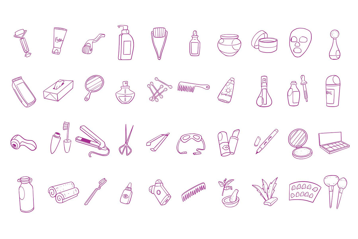 Skincare Handrawn Illustration, an Object Graphic by SLAB! Design (Photo 2 of 2)