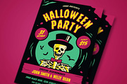 Retro Halloween Party Event Flyer, a Flyer Template by VectorVactory (Thumbnail 2 of 3)