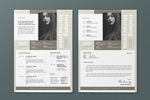 Minimalist CV Resume AI And PSD 7