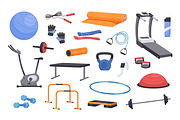 Sports equipment for gym or home set, a Sport Illustration by Good Studio (Thumbnail 1 of 3)