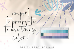 Procreate Color Palette PastelClouds
