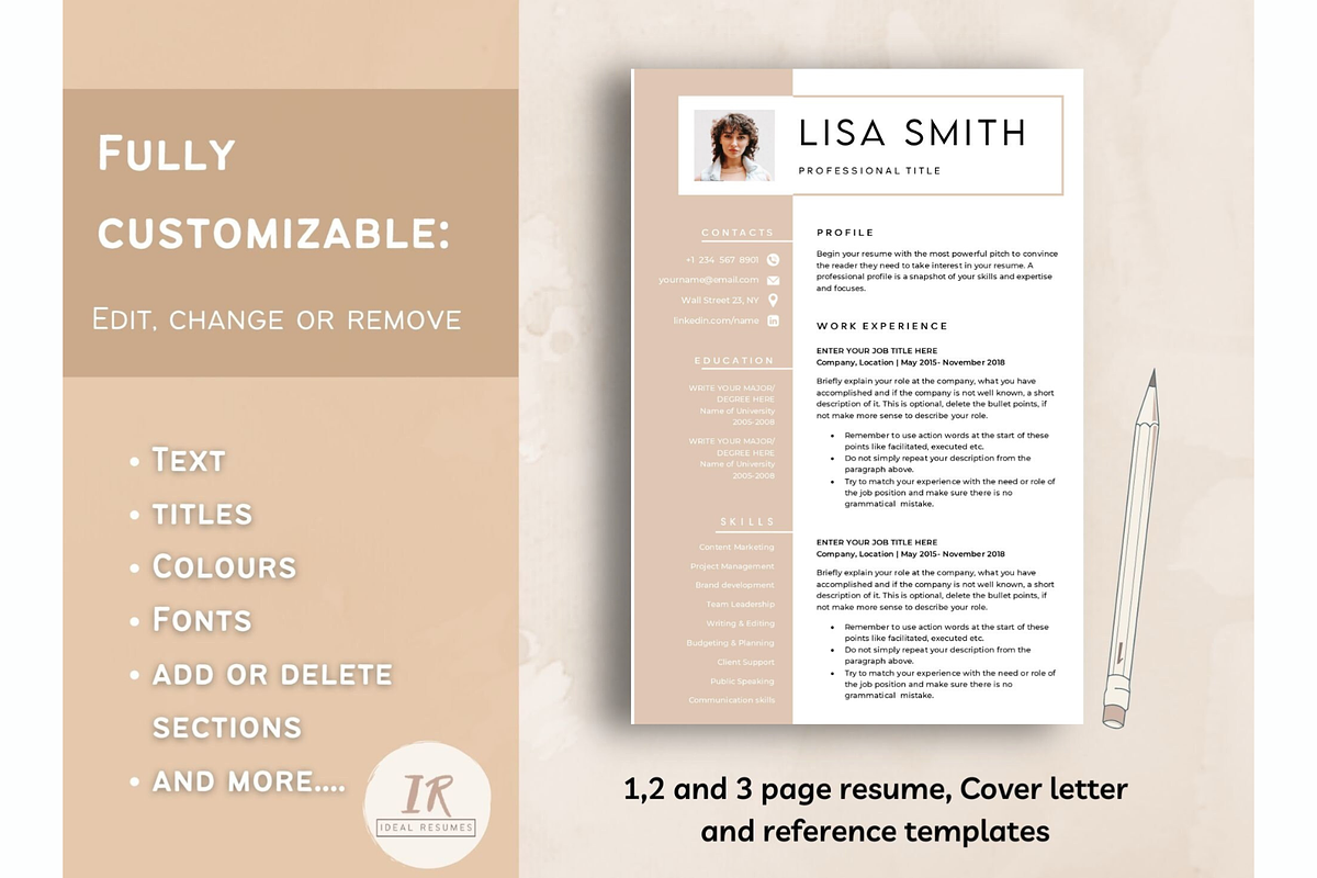CV template with photo, Word & docs, a Resume Template by Climbwithelevator (Photo 6 of 6)