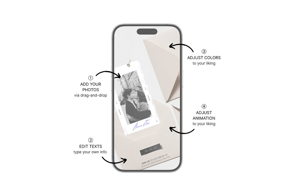 'Save the Date' Video Card Bundle •1, a Landing Page Template by Nonola (Photo 6 of 7)