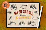 10 Paper Scroll Stamp Brushes, a Brush Add-On by vectstudio (Thumbnail 1 of 10)