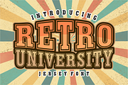 RETRO UNIVERSITY-Groovy Varsity Font, a Slab Serif Font by KiddoGlyphs Studio (Thumbnail 1 of 5)