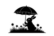 Garden Bunny Silhouette Bundle, an Illustration by jahid234 (Thumbnail 37 of 48)