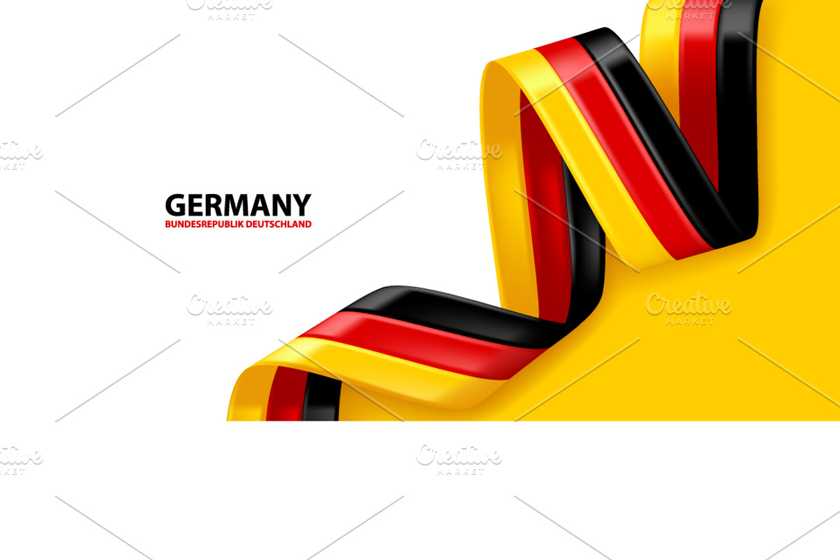 Germany Ribbon Flag, a Background Graphic by AlexMstudio