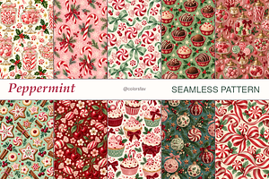 Peppermint Parlor Seamless Patterns
