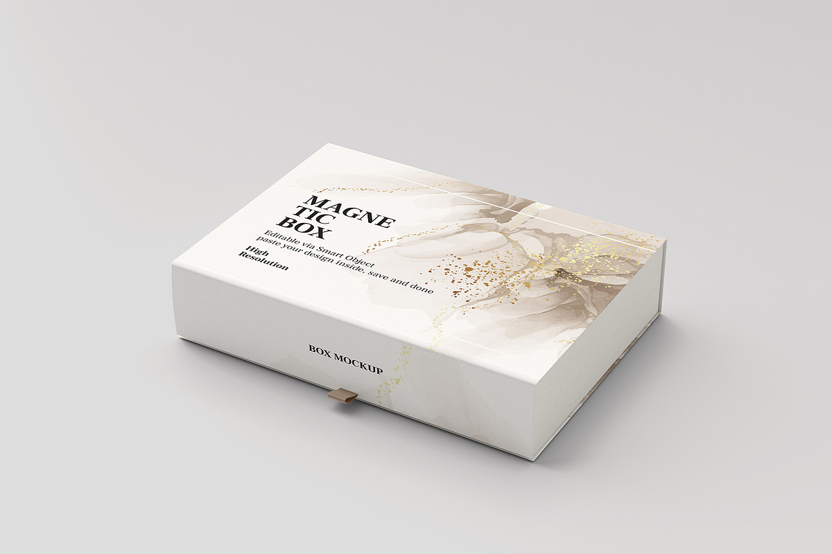 Magnetic Gift Box Mockup, a Packaging Mockup by graphicpages (Photo 5 of 9)