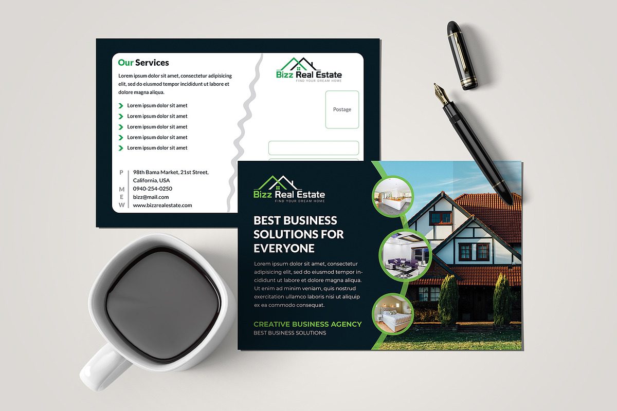 Real Estate Postcard, a Card Template by graphicsunday (Photo 2 of 3)