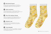 Mid Calf Crew Socks 2 Mock-up, a Packaging Mockup by Branda Keeps (Thumbnail 2 of 17)