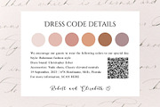 QR code wedding event attire card, a Card Template by EvaTemplates (Thumbnail 4 of 5)