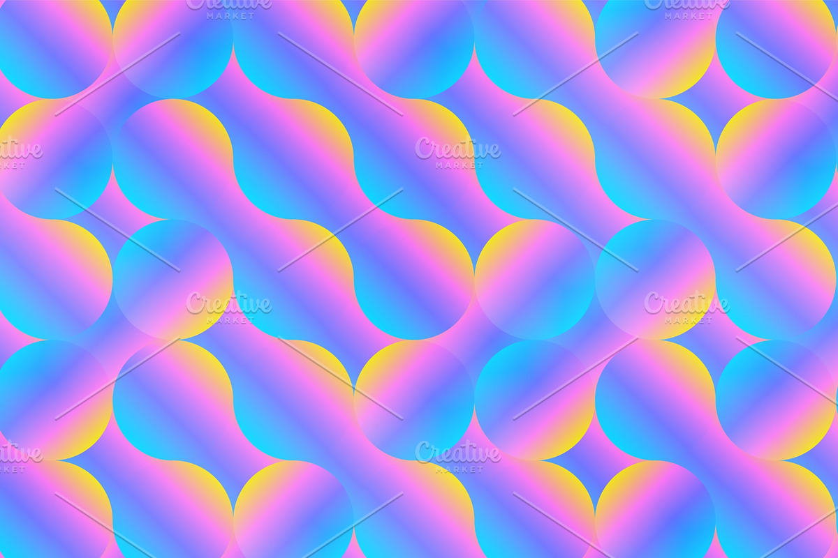 Hologram vector pattern pack, a Pattern Graphic by Gudiny (Photo 6 of 13)