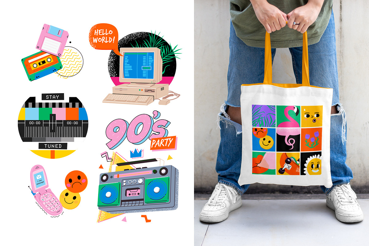 Trendy Cartoon Illustrations Set, an Illustration by Moonery's (Photo 5 of 15)