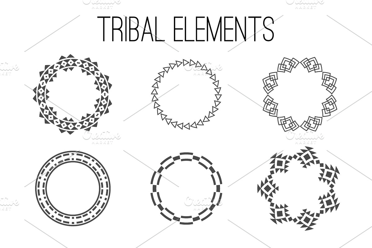 18 Tribal elements + 6 Brushes, an Object Graphic by Iryna Danyliuk (Photo 3 of 5)