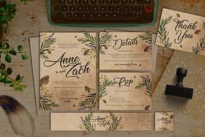 Leaves Wedding Invitation, an Invitation Template by Aarley Kaiven