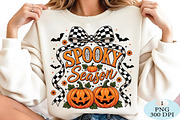 Spooky Season Checkered Bow PNG, a Seasonal Illustration by Daily.Designs (Thumbnail 2 of 5)