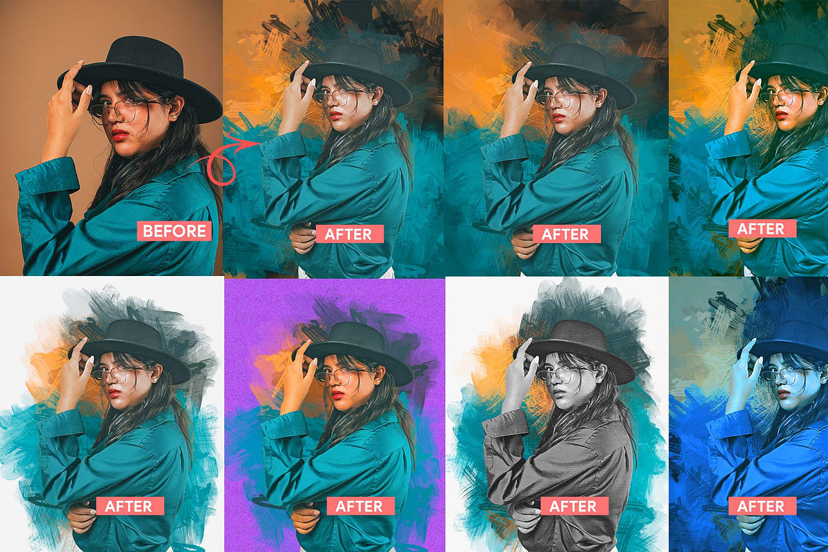 Impasto Canvas Photoshop Action, an Action Add-On by MRI STUDIO (Photo 14 of 17)