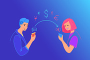 Mobile banking financial app, a Finance Illustration by Julia Tim (Thumbnail 4 of 5)