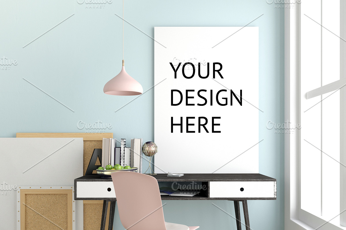 10 workplace poster mock up, a Print Template by ChromiumHeart (Photo 7 of 11)