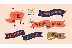 Set vintage graphic, a Decorative Illustration by Foxys Graphic