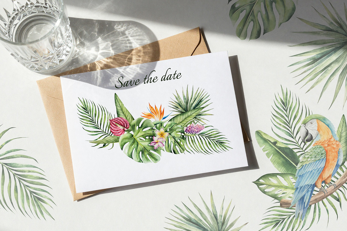 TROPICAL FOREST - Watercolor set, an Animal Illustration by Navenzeles (Photo 2 of 16)