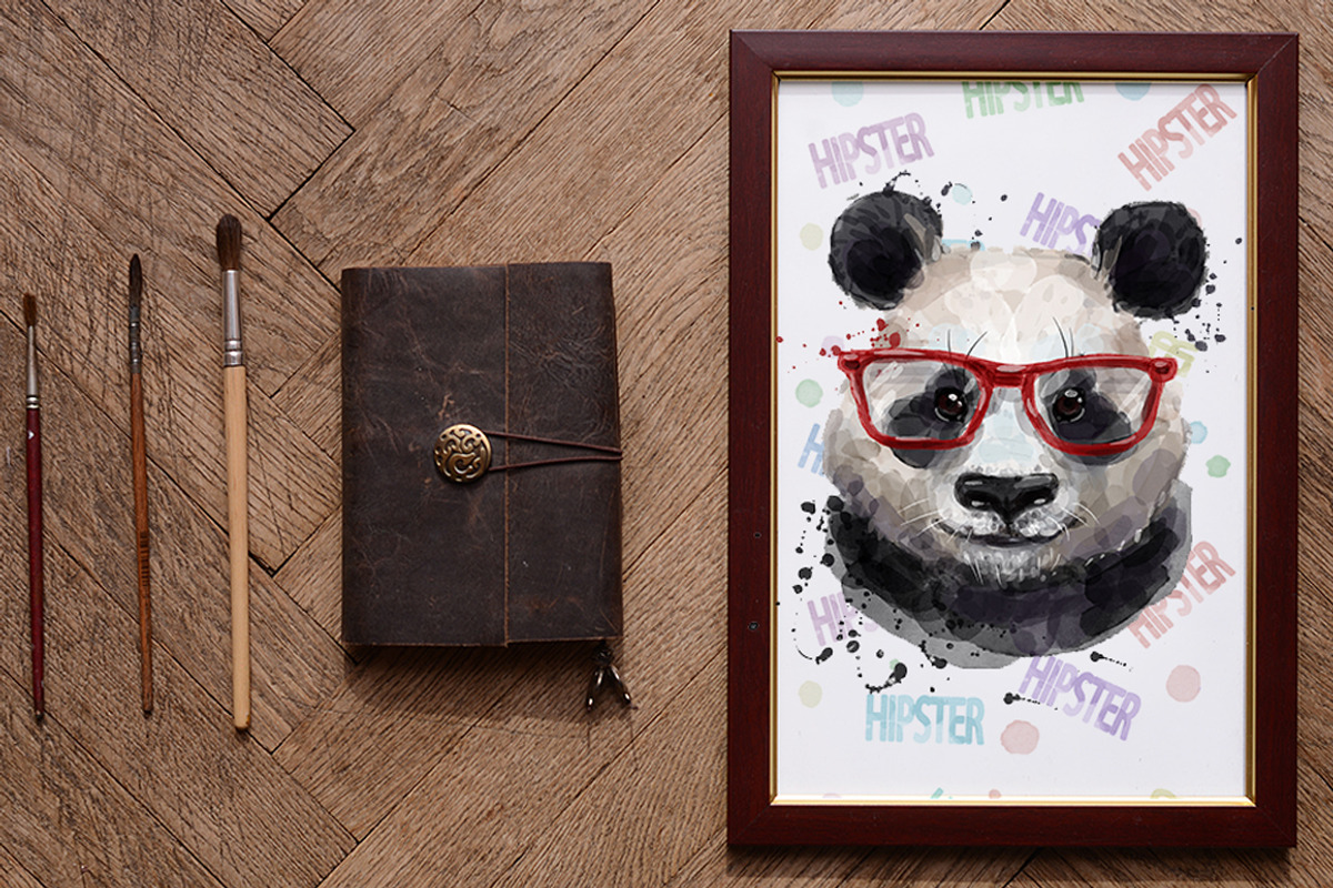 watercolor cute panda, an Animal Illustration by art_mouse (Photo 4 of 8)