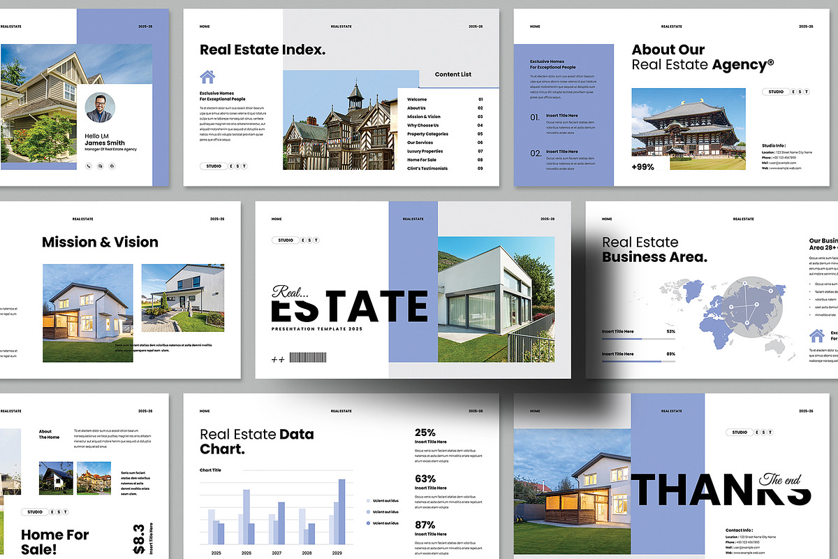 Real Estate Presentation Template, a Presentation Template by Pixelpick (Photo 1 of 5)