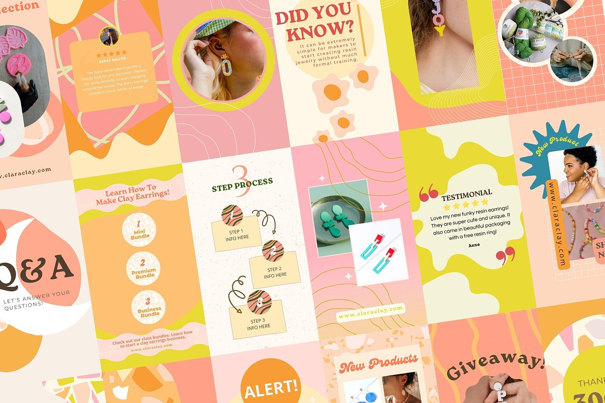 Vibrant Instagram Template Bundle, a Social Media Template by Hell Yeah ...