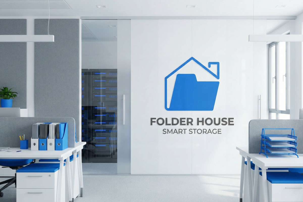 Folder House Smart Storage Logo, a Graphic by Mightyfire (Photo 1 of 3)