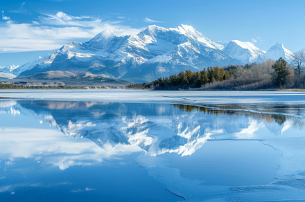 Snow-capped Grand Teton mountain ran, a Photo by Iftikhar Alam