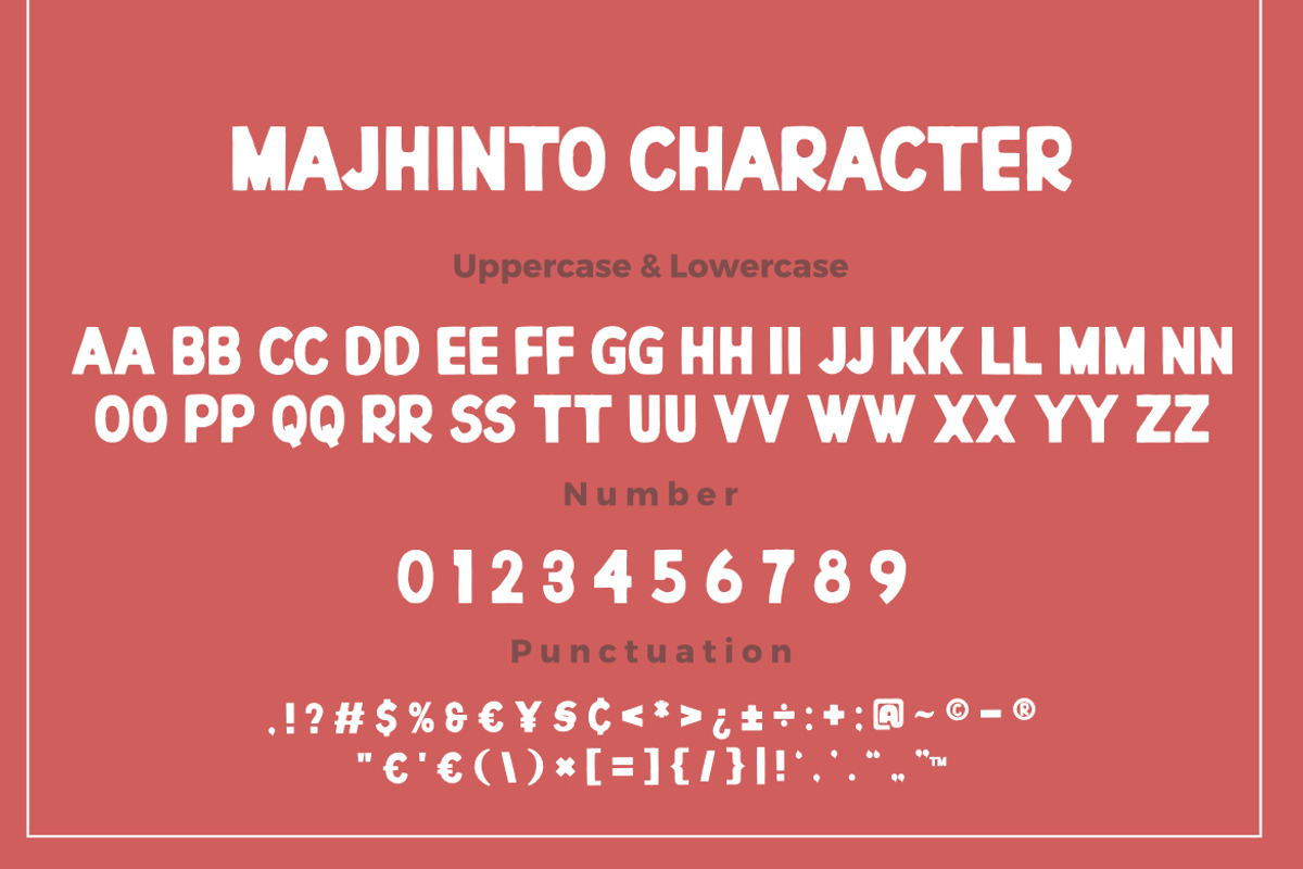 Majhinto - Rough Vintage Font, a Sans Serif Font by Bayuktx (Photo 4 of 8)