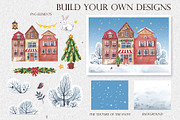 CHRISTMAS HOUSES, a Decorative Illustration by Elena_Sedova (Thumbnail 3 of 11)
