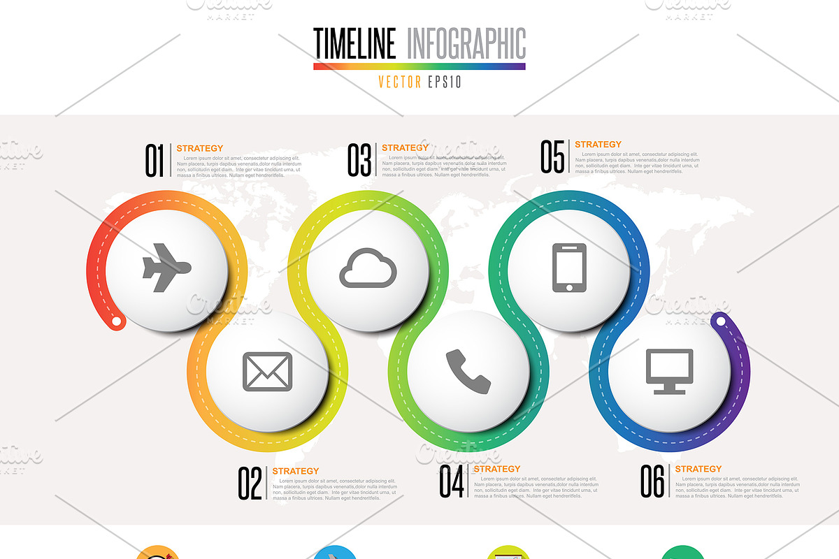 12 Timeline Infographic Template 02, a Presentation Template by Paperboxshop (Photo 2 of 3)