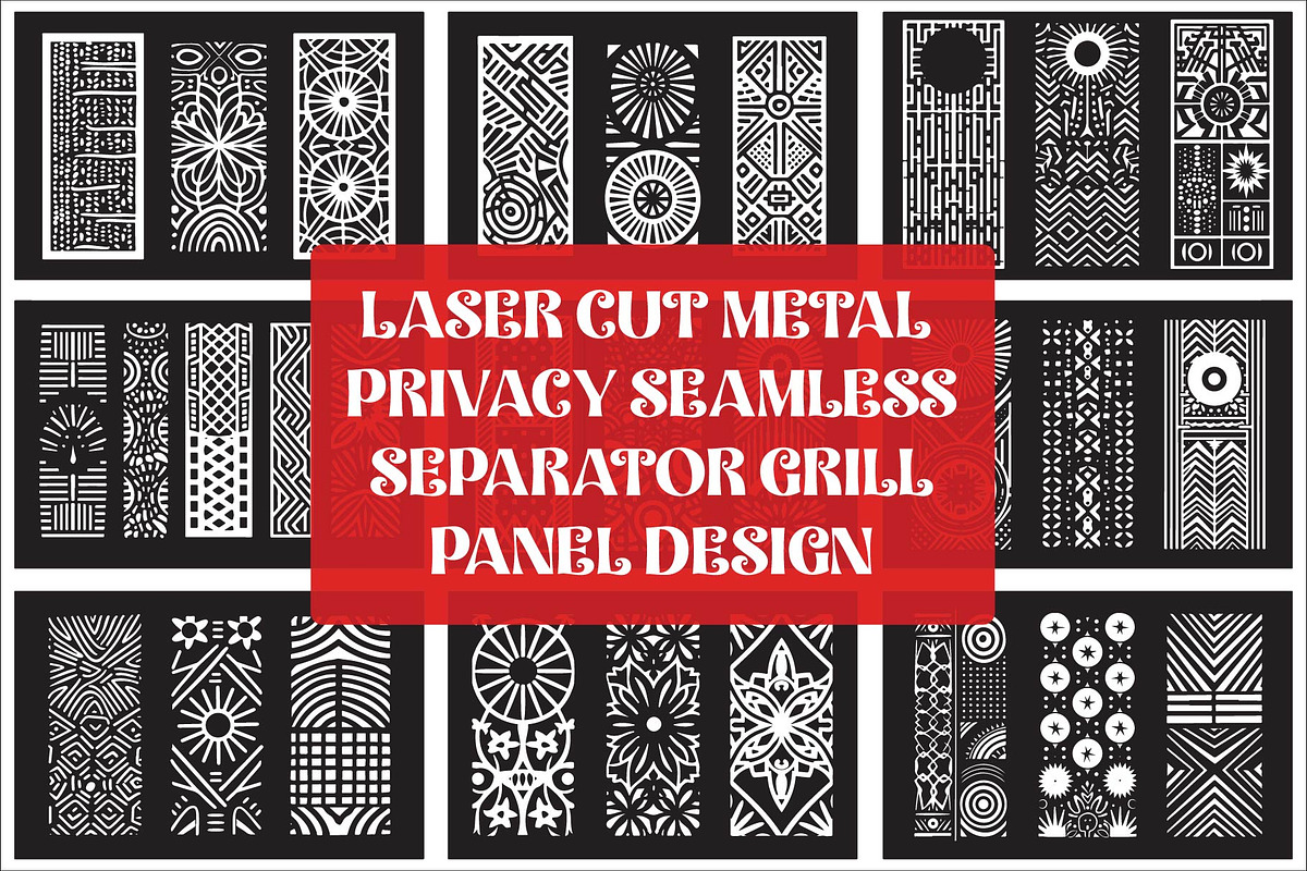 Laser cut metal privacy seamless, an Illustration by Amazin_art