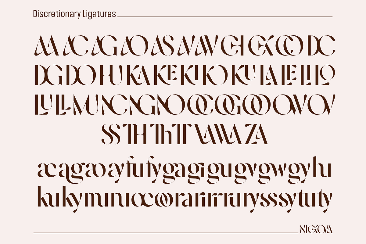 Nickova - Elegant Stencil Sans, a Sans Serif Font by Sign Studio (Photo 13 of 15)