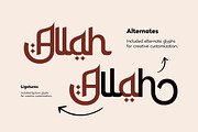 Bimusih - Modern Arabic Font Display, a Font by Runsell Studio (Thumbnail 3 of 5)