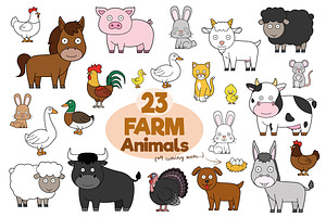 23x Farm Animals