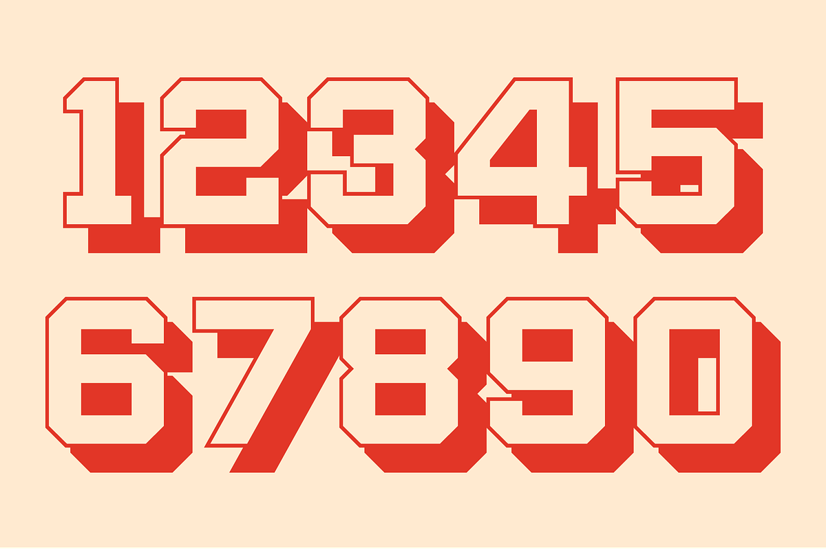 Display Digits Two Font, a Font by GG Design