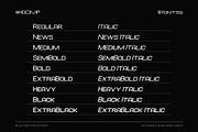 Whoomp Extended Wide Modern Typeface, a Sans Serif Font by Lettertype Studio (Thumbnail 2 of 15)