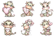 Whimsical Valentine Baby Dragon PNG, a Graphic by CraftArtStudio (Thumbnail 3 of 6)