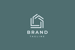 Abstract house logo design template., a Branding & Logo Template by lettett