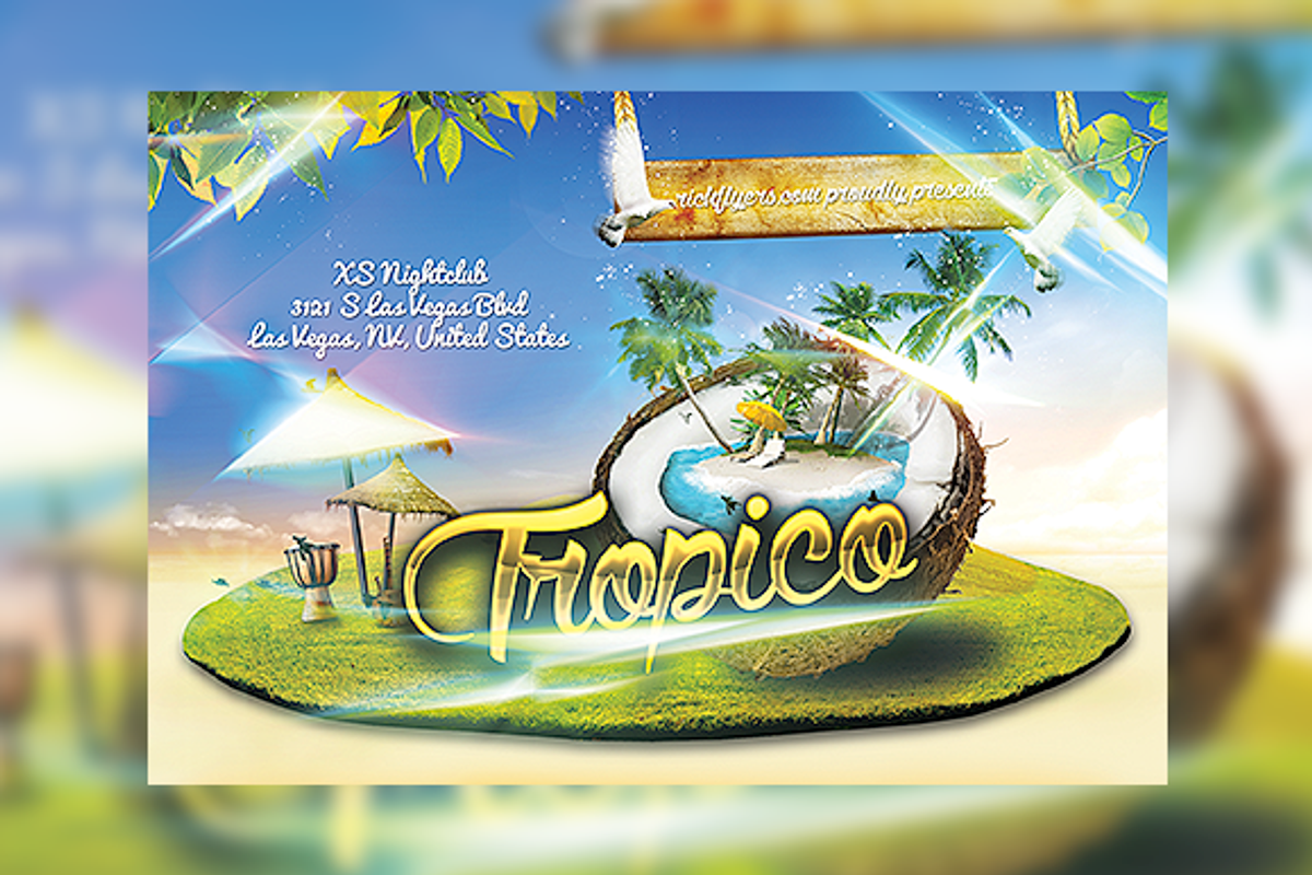 Tropico Summer Party Flyer, a Flyer Template by BAUXERdesigns