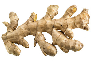 Fresh ginger root isolated on white background, a Food & Drink Photo by AlyaAnd