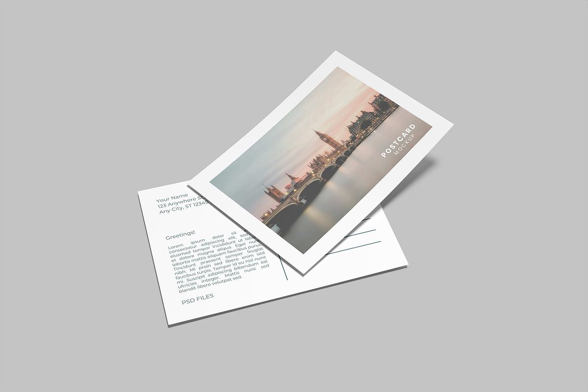 Postcard Mockup - Greeting Card, a Card Template by Graphiculon (Photo 9 of 11)