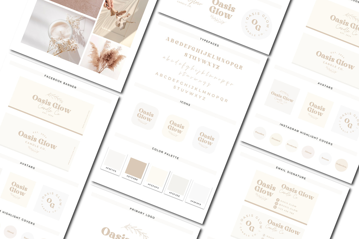 Candle Branding Kit Canva Template, a Branding & Logo Template by ChicGraphix (Photo 4 of 7)