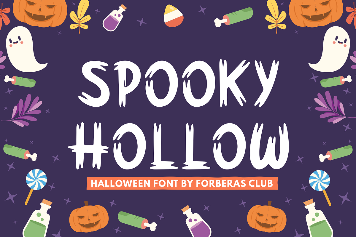 Spooky Hollow A Halloween Madness, a Serif Font by Forberas Club (Photo 1 of 8)