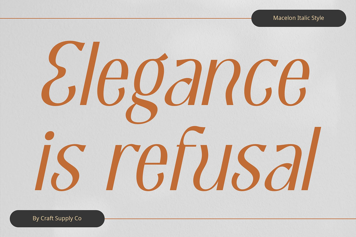 Macelon – Art Noveau Font, a Sans Serif Font by Craft Supply Co. (Photo 4 of 8)