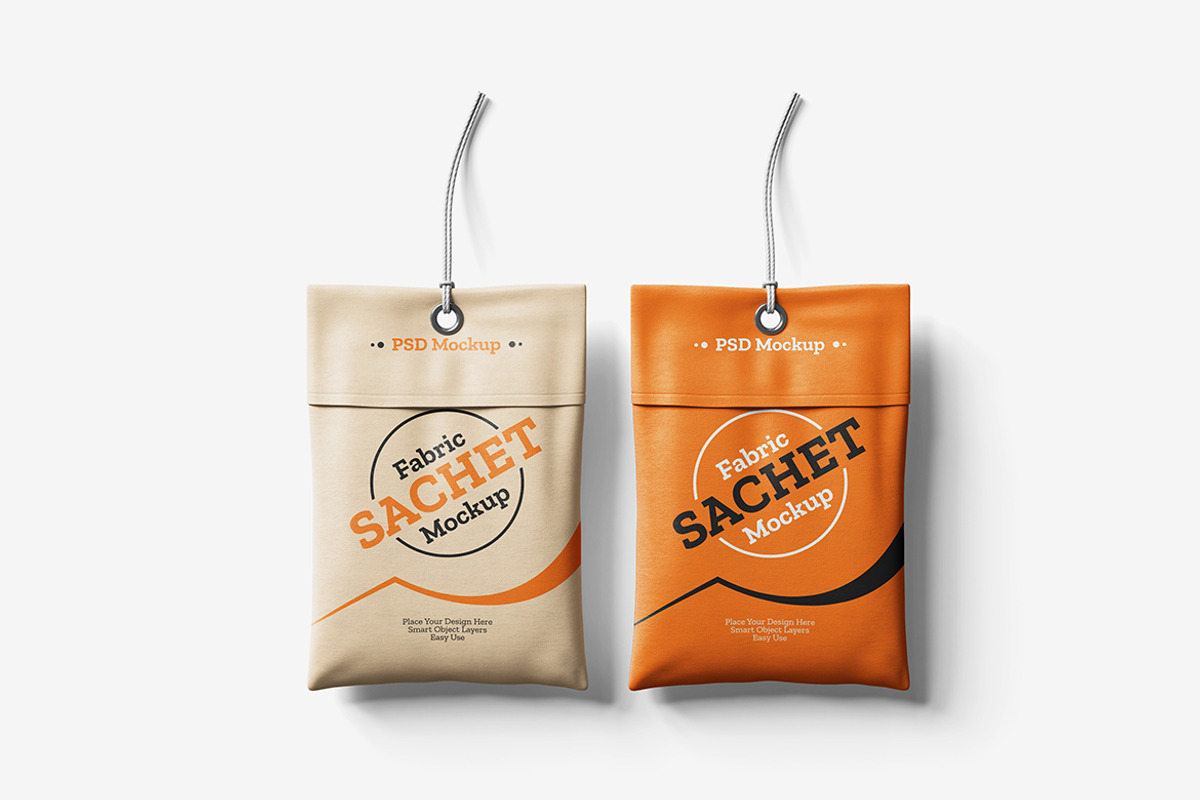 Fabric Sachet Mockup, a Packaging Mockup by Indah (Photo 3 of 6)